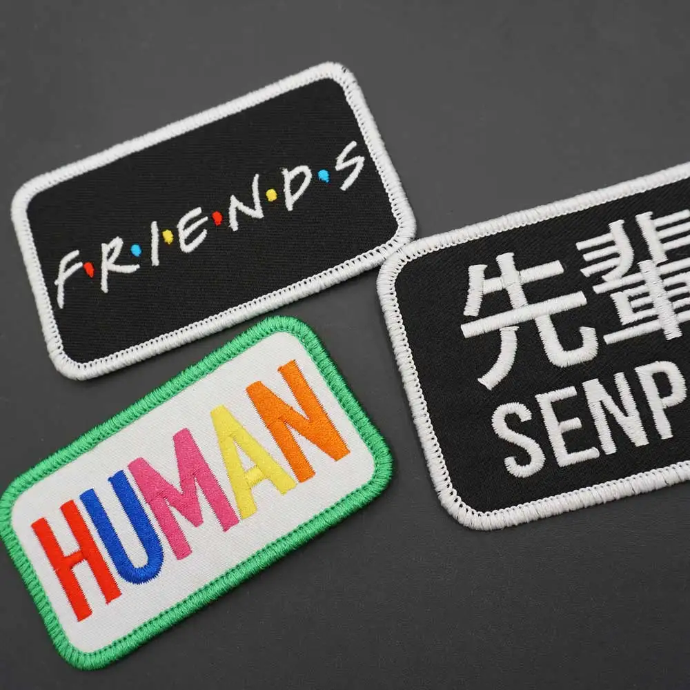 SENPAIN bordado con texto divertido de Punk Rock, parches traseros de gancho cosido para motocicleta, apliques de decoración de caballero - imagen 2