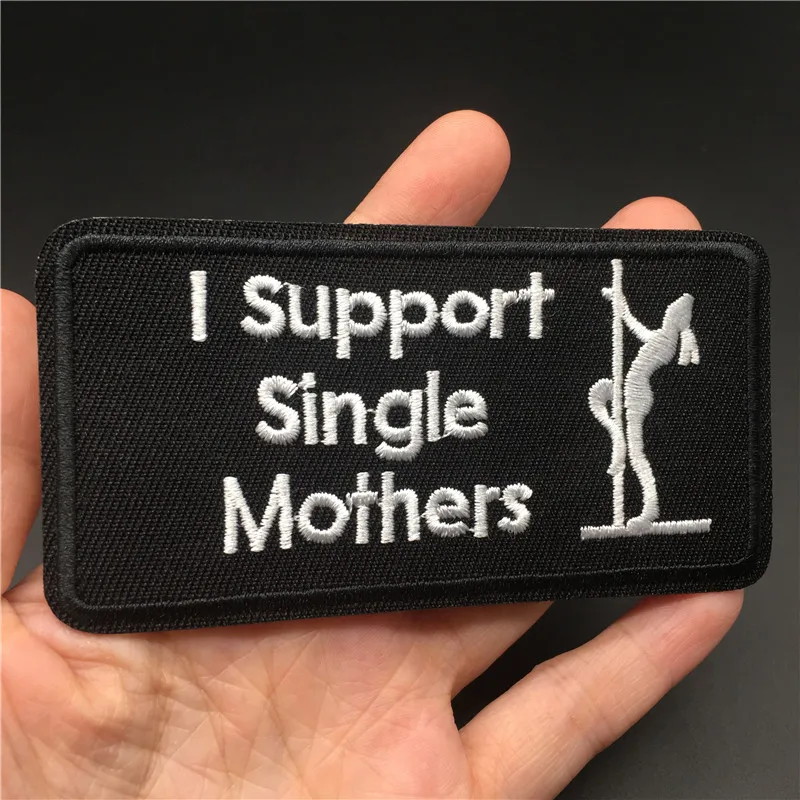 Soporte para madres solteras tamaño: 10x5,3 cm, bordado para ropa a rayas, insignia, decoración de costura, apliques DIY - imagen 3