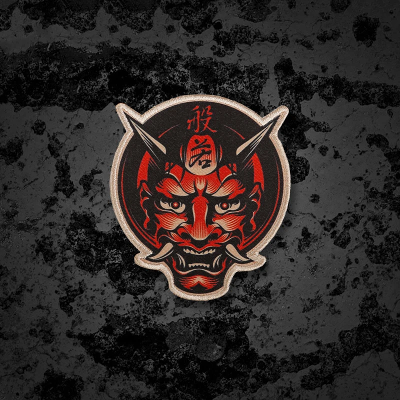 Parches con estampado térmico de STUCK GHOSTS, insignias de calavera de guerrero japonés Hannya para ropa, chaleco, chaquetas, accesorios de reparación de ropa - imagen 3