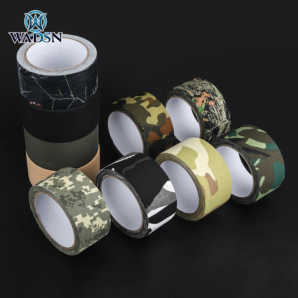 WADSN-Cinta de camuflaje táctico para Rifle de caza, accesorio de pistola impermeable, 5cm x 10m, M4, AR15 - imagen 4