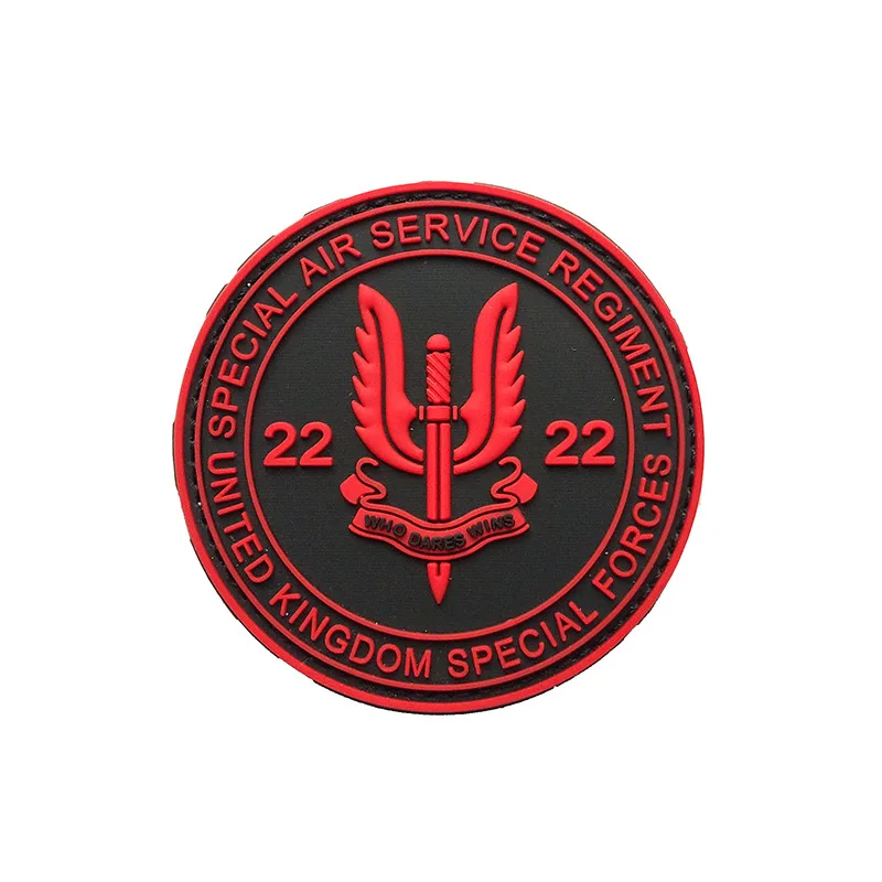 Parches de mochila con banda para el brazo, pegatinas de tela de goma militares tácticas del ejército luminoso 3D de PVC, Grupo Aéreo especial SAS de Inglaterra 22 - imagen 3