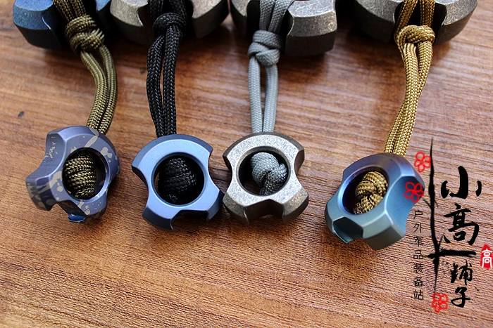 Abridor de botellas de titanio, Paracord, cordón, cuchillo, cuentas, colgante, tirador de cremallera - imagen 3