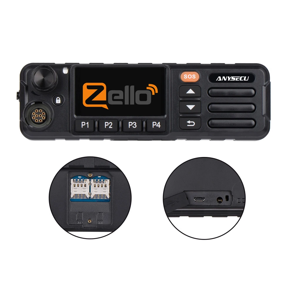 Anysec- walkie-talkie de banda móvil 4G W7 Plus, Radio de red PTT, ZELLO PTT REAL, Android - imagen 3