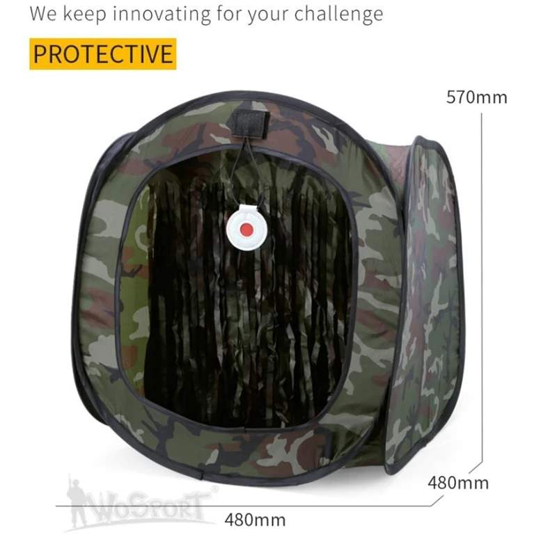 Tienda de campaña táctica de camuflaje, caja de Tiro Militar plegable para exteriores, Airsoft, BB, tirachinas - imagen 5