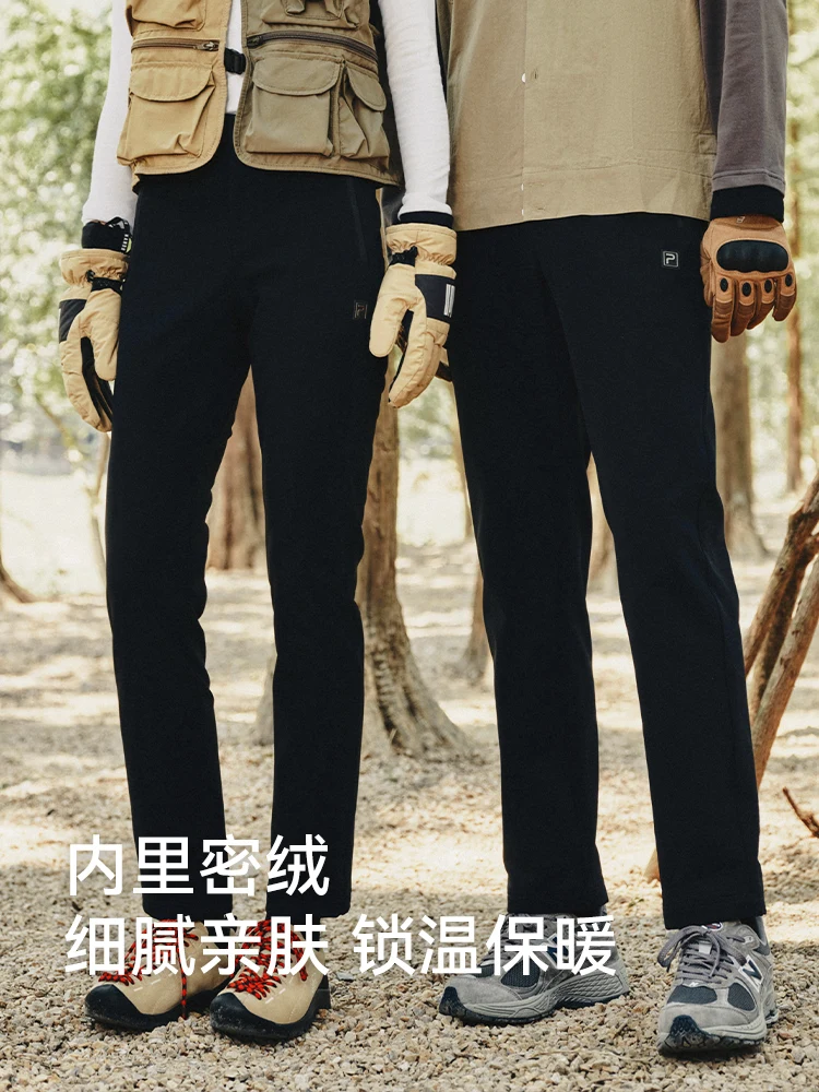 Pantalones de senderismo elásticos de invierno Pelliot, pantalones Softshell de lana para deportes al aire libre para mujer, pantalones de Trekking para esquí de montaña para hombre - imagen 3