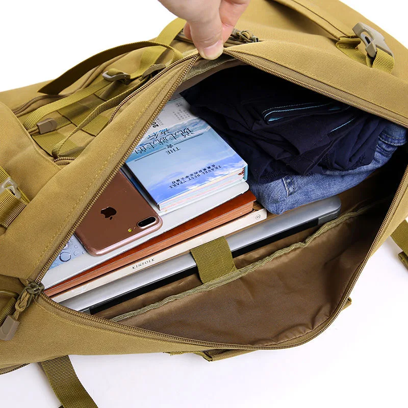 Mochila táctica de gran capacidad de 50L para hombre, equipaje de mano impermeable, bolso de hombro, Oxford, senderismo, Camping, bolsa de viaje - imagen 5