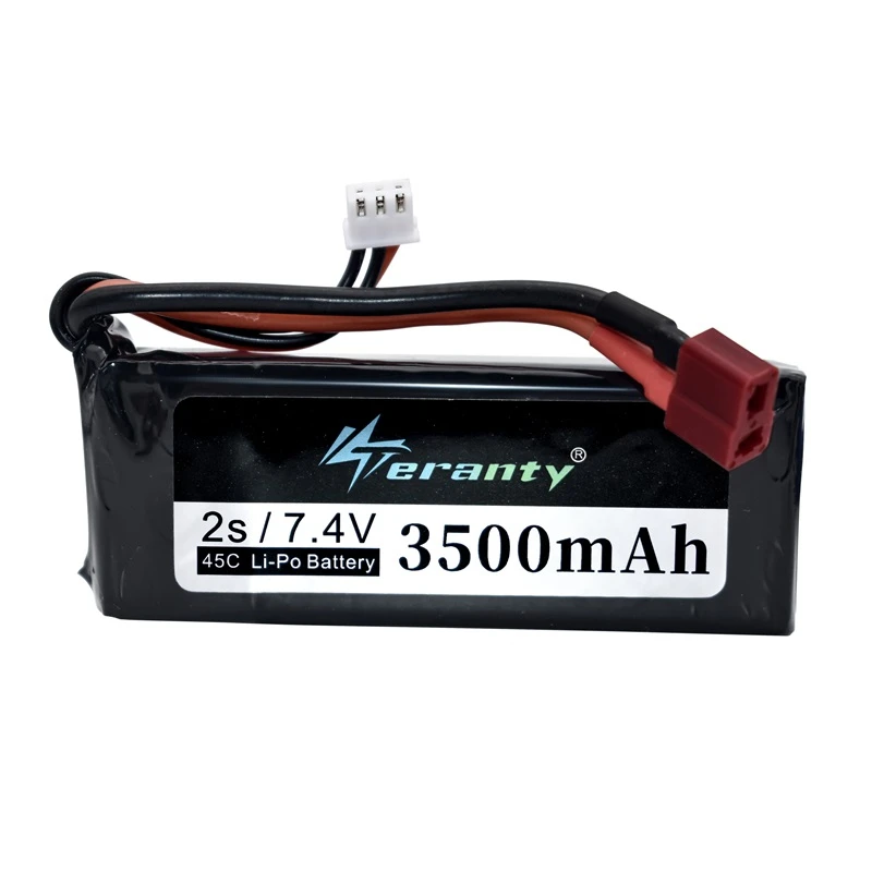 Wltoys originales 144001   Batería Lipo 2s 7,4 V 3500mAh mejorada recargable para Wltoys 1/14 144001   Batería Lipo para barco y coche RC, 1-5 uds. - imagen 5