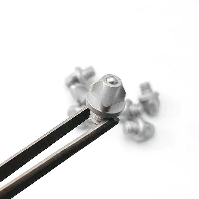 Cuchillo de acero inoxidable, cono de cola triangular, tornillo interruptor de ventana de vidrio para Microtec Combat Troodon OTF, accesorios de bricolaje, clavo, 1 unidad - imagen 3