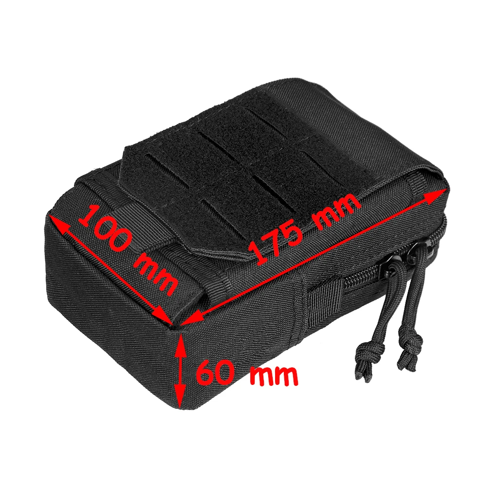 Bolsa de herramientas táctica Molle 600D de nailon EDC, chaleco de cintura, bolsa compacta, paquete para hombres, funda de caza para teléfono móvil al aire libre, Airsoft - imagen 3