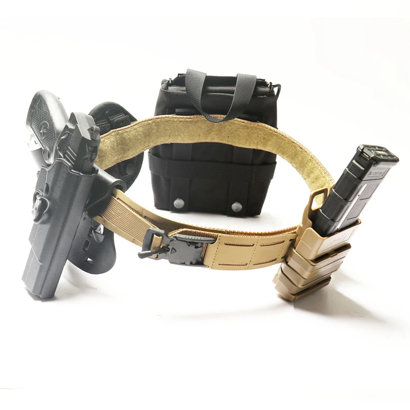 Equipo de cinturón táctico Hypalon, hebilla magnética estadounidense, cinturón Molle, cinturón deportivo de guerra, accesorios de caza, nuevo cinturón Airsoft - imagen 5