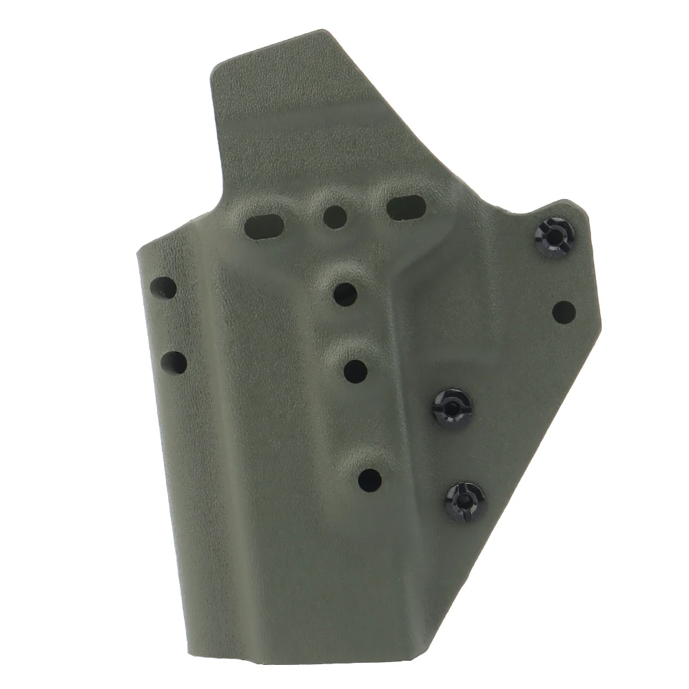 Funda de pistola de caza táctica Glock Kydex OWB, remo montado, retención ajustable para G17, G19, G19X, G45 - imagen 5