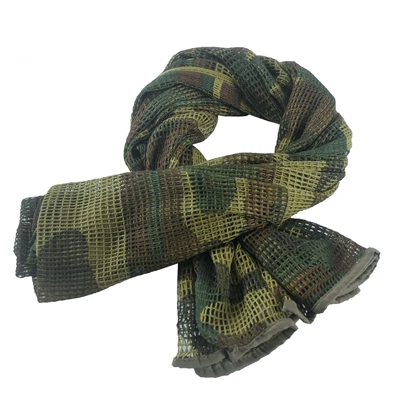 Bufandas tácticas para el cuello, bufanda de camuflaje del bosque, velo de francotirador, Shemagh del desierto para juegos de guerra, deportes al aire libre - imagen 3