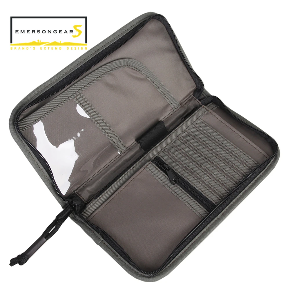 Emersongear S-cartera de negocios, bolso largo de estilo táctico, de nailon, resistente al agua, para tarjetas de teléfono, pasaporte, bolsa con cremallera - imagen 4