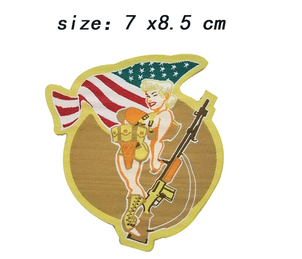 BAR-Girl-Parche de lazo de COLOR táctico, insignia para mochila, chaqueta, sombrero - imagen 3