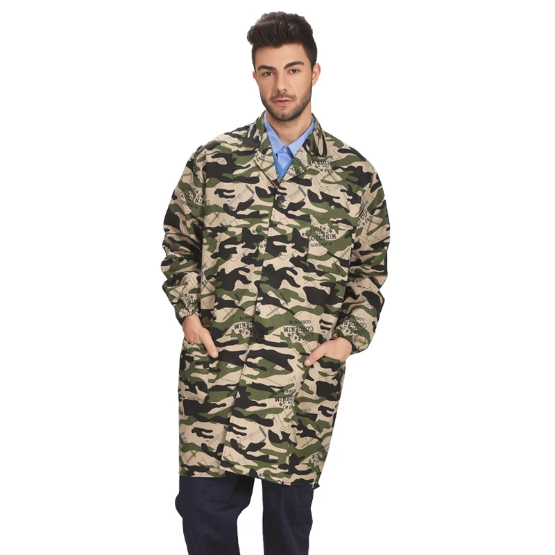 Chaqueta de laboratorio de ropa de trabajo, uniforme de ropa de laboratorio, almacén de portero, taller de Química eléctrica mecánica, bata duradera, abrigos de uniformes - imagen 5