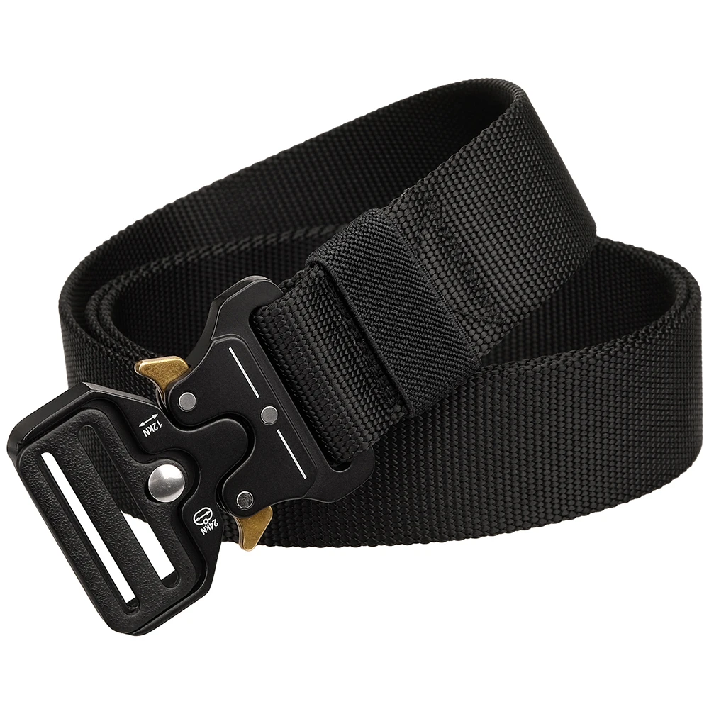 Cinturón táctico para hombre, hebilla de Metal gruesa, cinturón de nailon resistente, adiestramiento al aire libre, accesorios de caza de supervivencia en el campo - imagen 4