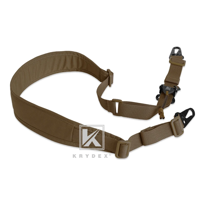 KRYDEX-slinga para pistola táctica, correa Modular extraíble de 2 puntos/1 punto, cabestrillo acolchado de 2,25 "para combate, tiro, Rifle de caza CB - imagen 2
