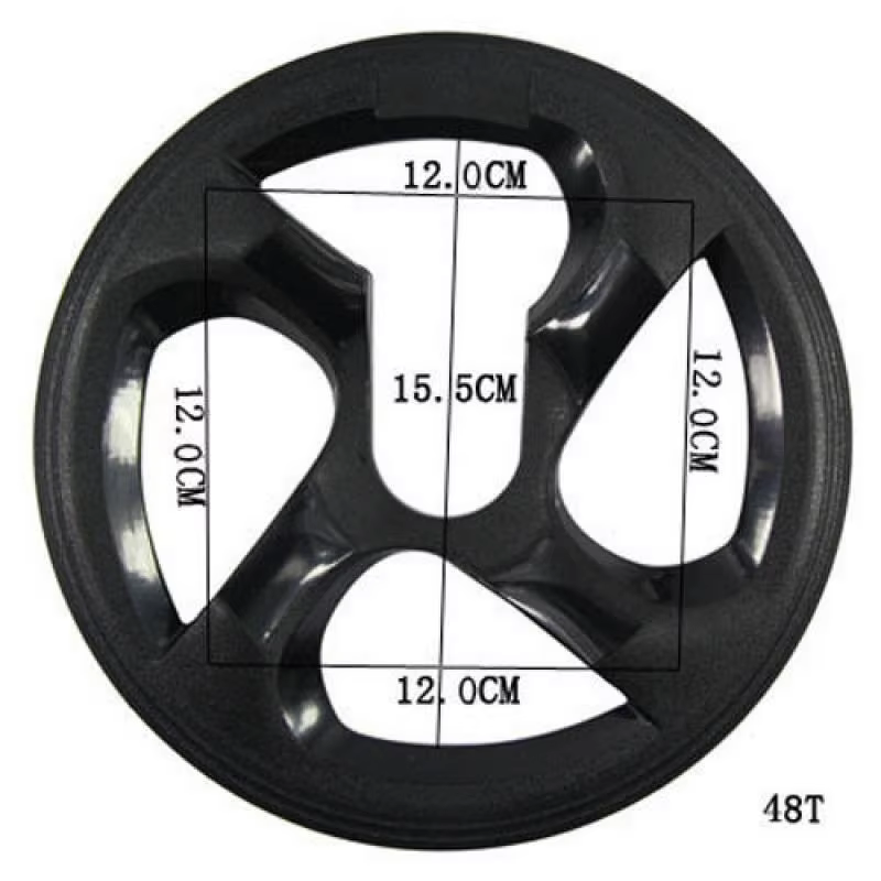 Protector de cadena para bielas de bicicleta, Piñón, 48T - imagen 3