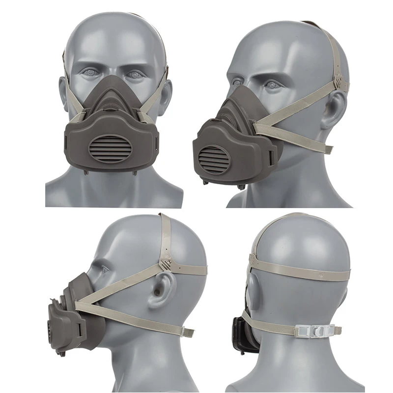 Mascarilla facial de algodón con filtro, máscara protectora antipolvo, antipolvo, antipartículas, 3200 - imagen 2