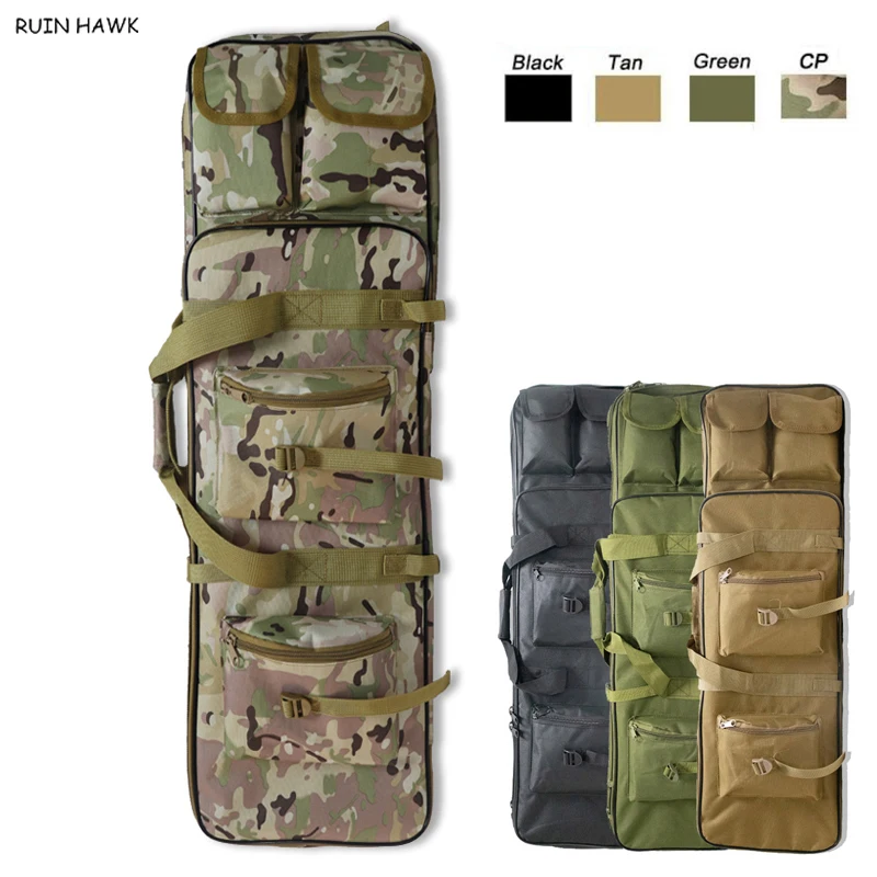 Bolsa de nailon para pistola de caza, bolsa táctica Molle, funda para Rifle de francotirador, Airsoft, mochila militar para tiro de Paintball, 81/94/115cm - imagen 3