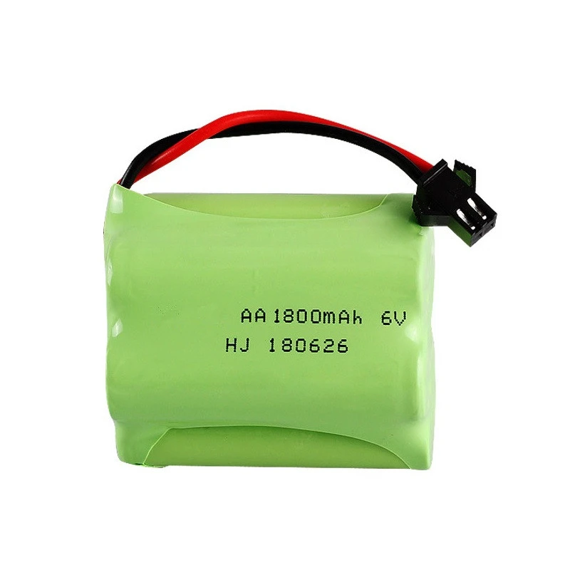 Ni-MH-batería recargable de 6v y 1800mah para coches teledirigidos, tanques, Robots, barcos, pistolas, 5 * AA, 6v, enchufe SM - imagen 2