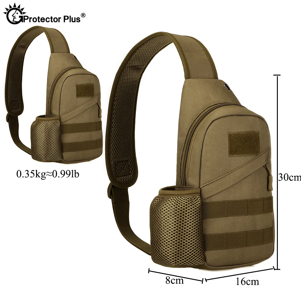 PROTECTOR PLUS táctico al aire libre duradero Nylon deportes Casual alta calidad bolso de hombro único con carga USB bolsa de pecho Unisex - imagen 5