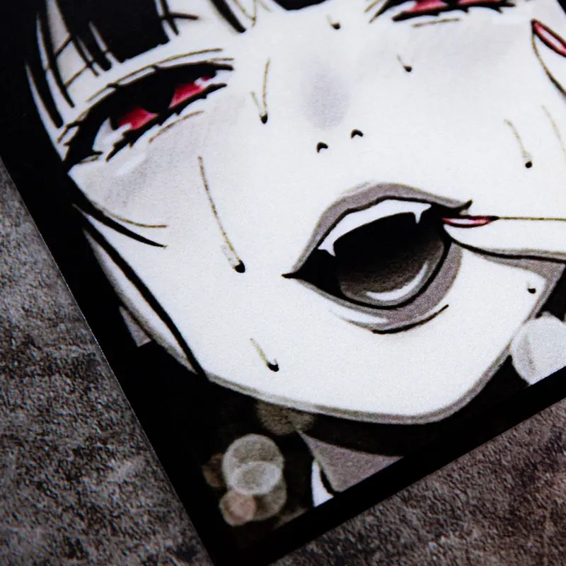 JDM japonés llorando chica reflectante impermeable ventana de coche caja pegatina para batería eléctrica coches motocicletas decoración DIY - imagen 5