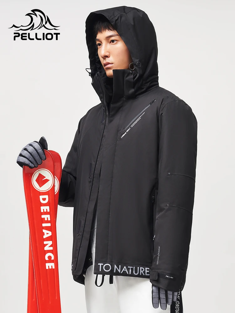 Ploott-traje de esquí impermeable para hombre y mujer, chaqueta térmica transpirable para Snowboard, abrigo para exteriores de montaña, Invierno - imagen 4