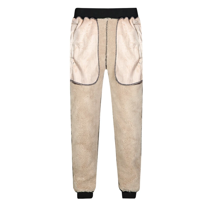 Pantalones deportivos de terciopelo para hombre, pantalón grueso acolchado de algodón para exteriores, senderismo, Camping, pesca, escalada, invierno, 8XL - imagen 4