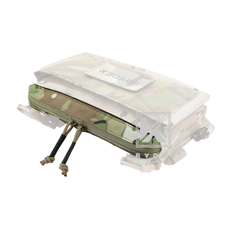 KRYDEX-Chaleco táctico con cremallera, bolsillo de inserción para chasis de aparejo de pecho MK3, bolsa de almacenamiento de accesorios de Panel de doble cremallera de longitud completa - imagen 3