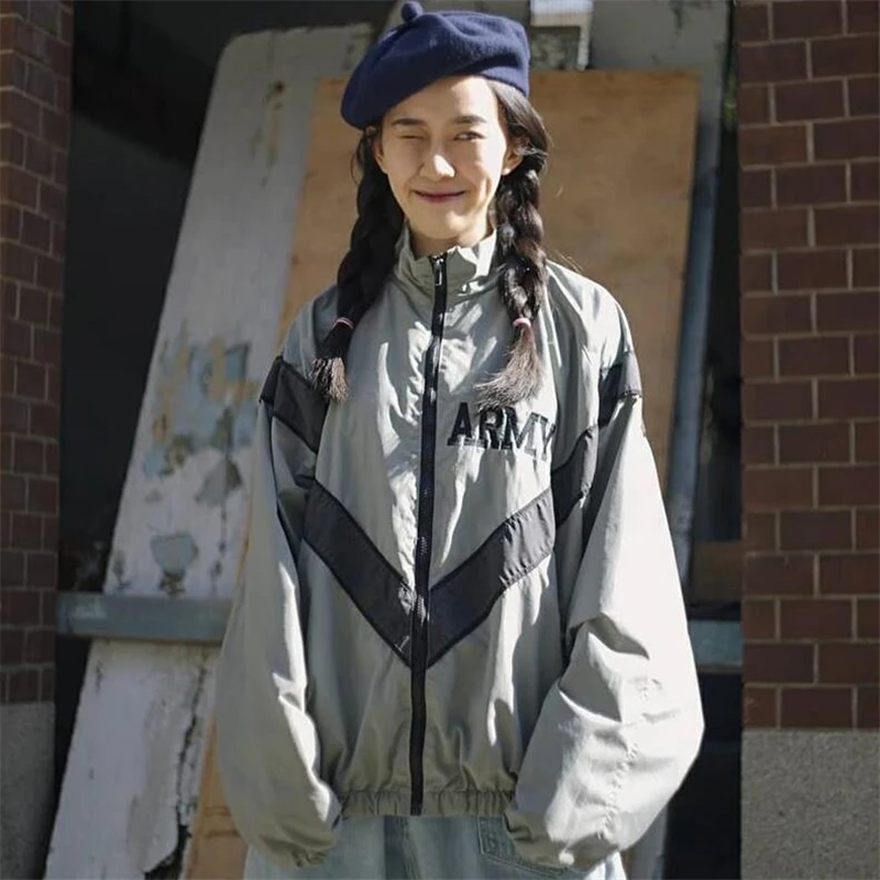 Chaqueta de entrenamiento militar para hombre, abrigo deportivo reflectante, a prueba de viento, rompevientos para parejas - imagen 2