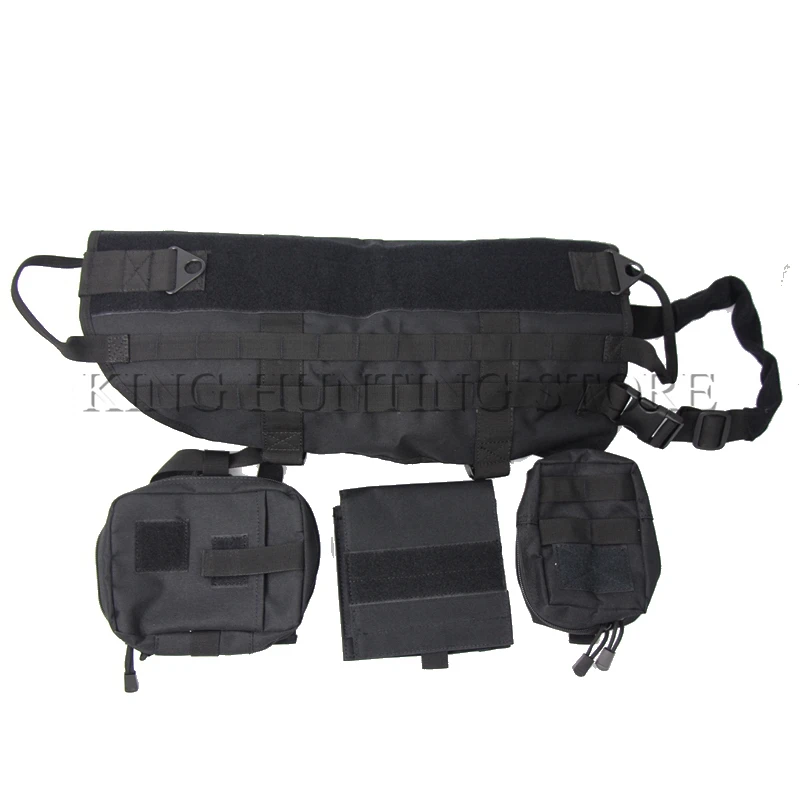 Chaleco táctico K9 para perro, chaleco Molle de entrenamiento militar, arnés de servicio de caza al aire libre, ropa para perros y mascotas con asa de bolsa - imagen 2