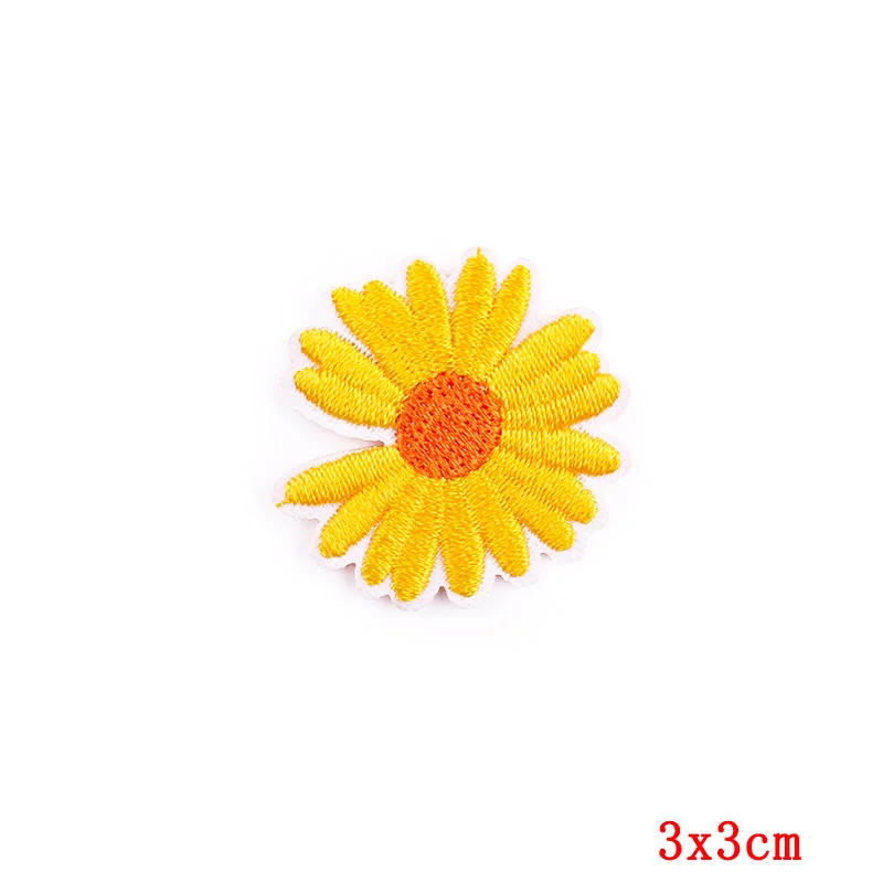 Parches bordados de dibujos animados para ropa de niños, apliques de margaritas, sol y flores, 10 o 20 unidades, venta al por mayor - imagen 5