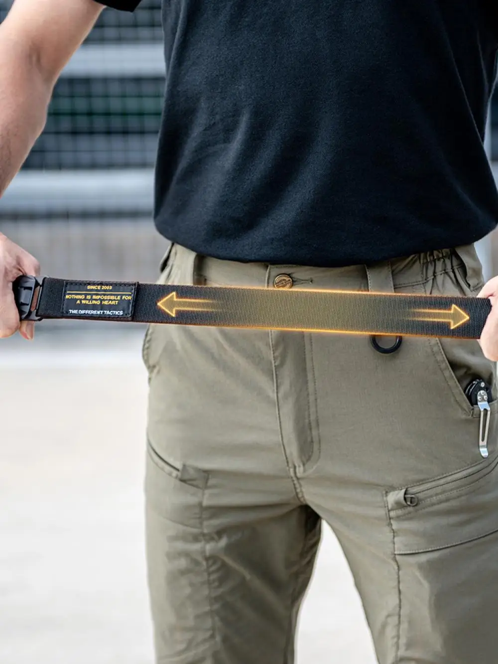 Cinturón táctico de cascabel para hombre, hebilla magnética, función elástica, cinturón tejido para pantalones - imagen 2