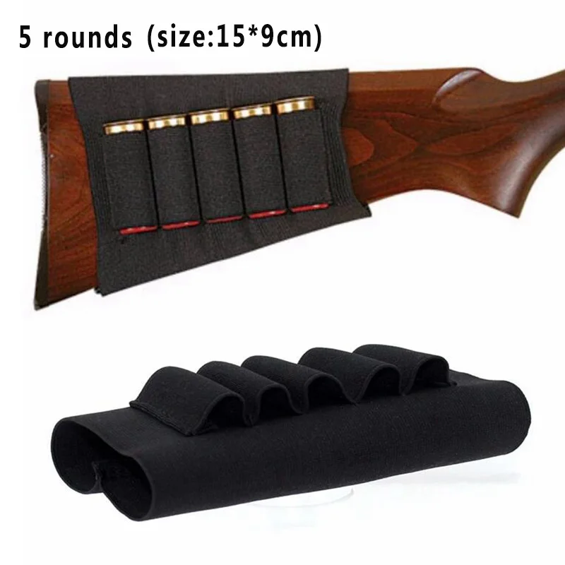 Táctico 5/8/9/14 rondas escopeta culata reposa mejillas Rifle munición bolsa Shell titular Bandolera 12 calibre cartucho bolsa - imagen 2