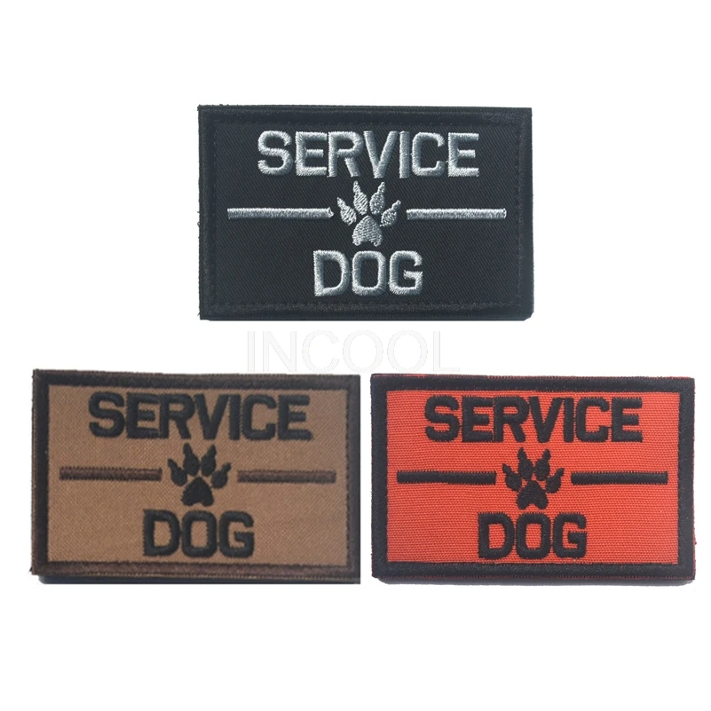 Parches bordados de perro de servicio EMT médico paramédico, parche militar táctico médico, insignias 3D bordadas para chaleco de arnés - imagen 3