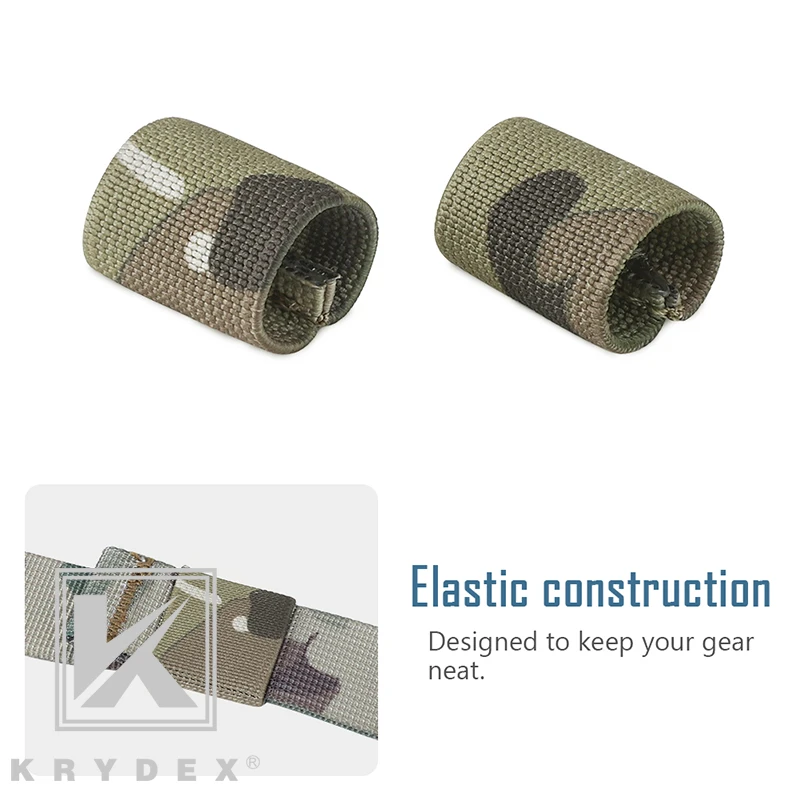 KRYDEX-Correa de bucle elástico para mochila, chaleco de aparejo de pecho de 2,54 cm, organizador de correas de camuflaje, accesorios de silenciadores de eslinga, 2 piezas - imagen 3