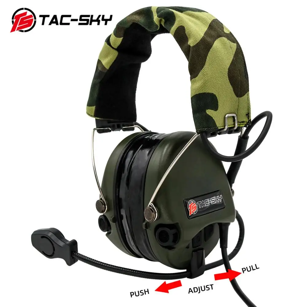 TS TAC-SKY auriculares tácticos tiro SORDIN cancelación de ruido captación caza deporte orejeras protectoras Walkie Talkie auriculares - imagen 4