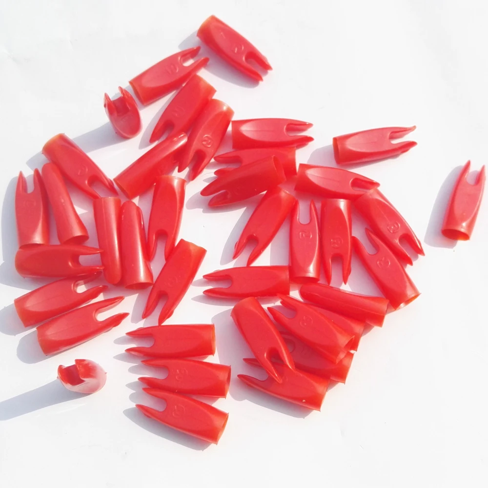 Flecha de tiro con arco de 7,2mm de diámetro exterior, fibra de vidrio cónica, madera de bambú, eje de flecha importado, plástico de alta presión, 50 Uds. - imagen 5