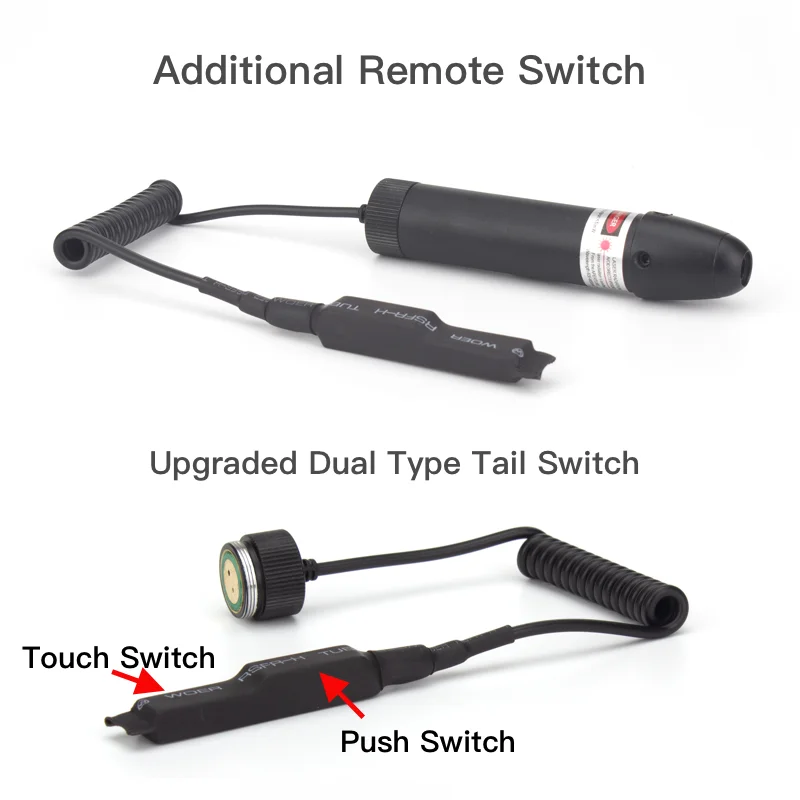 Puntero láser de caza con punto rojo verde, puntero láser con batería recargable, colimador láser de riel Picatinny de 11/20mm - imagen 4