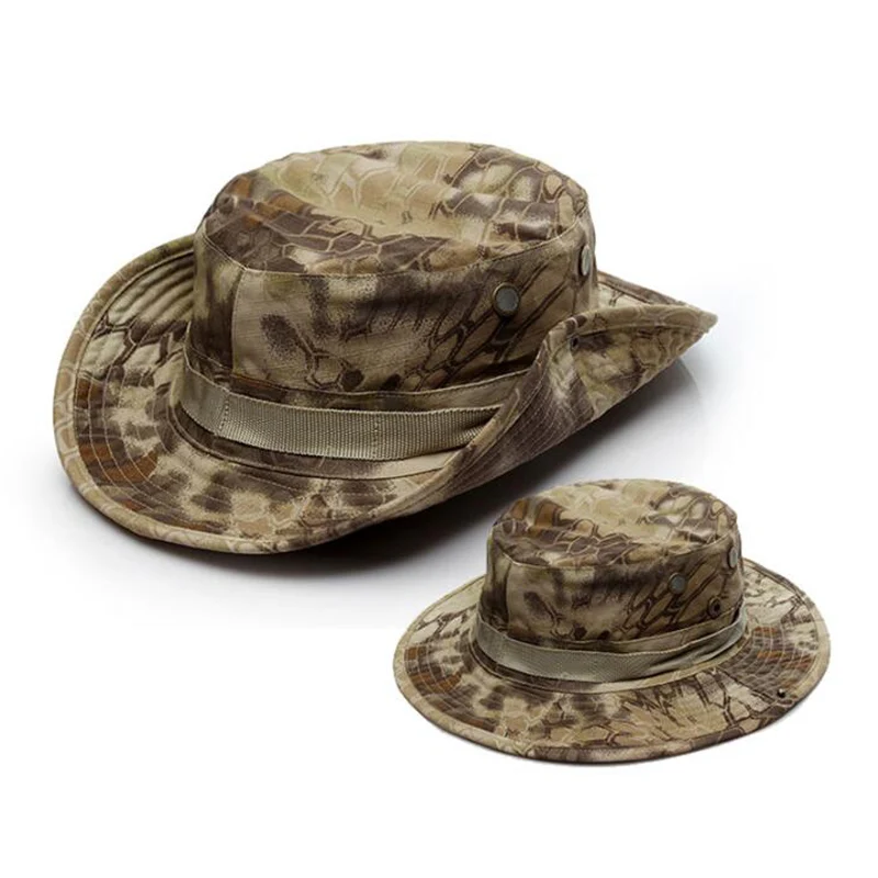 Gorra táctica de camuflaje para hombre, sombrero Boonie, gorras de camuflaje para deportes al aire libre, gorra de cubo para el sol, pesca, senderismo, caza - imagen 3