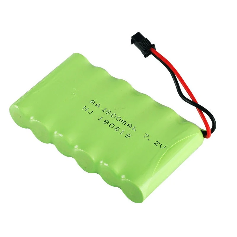 Batería recargable de 7,2 v para coches teledirigidos, 1800mah, NiMH, para tanques, trenes, Robot, barco, pistola, Ni-MH, AA, 700mah, 7,2 v, 1 ud. - imagen 2