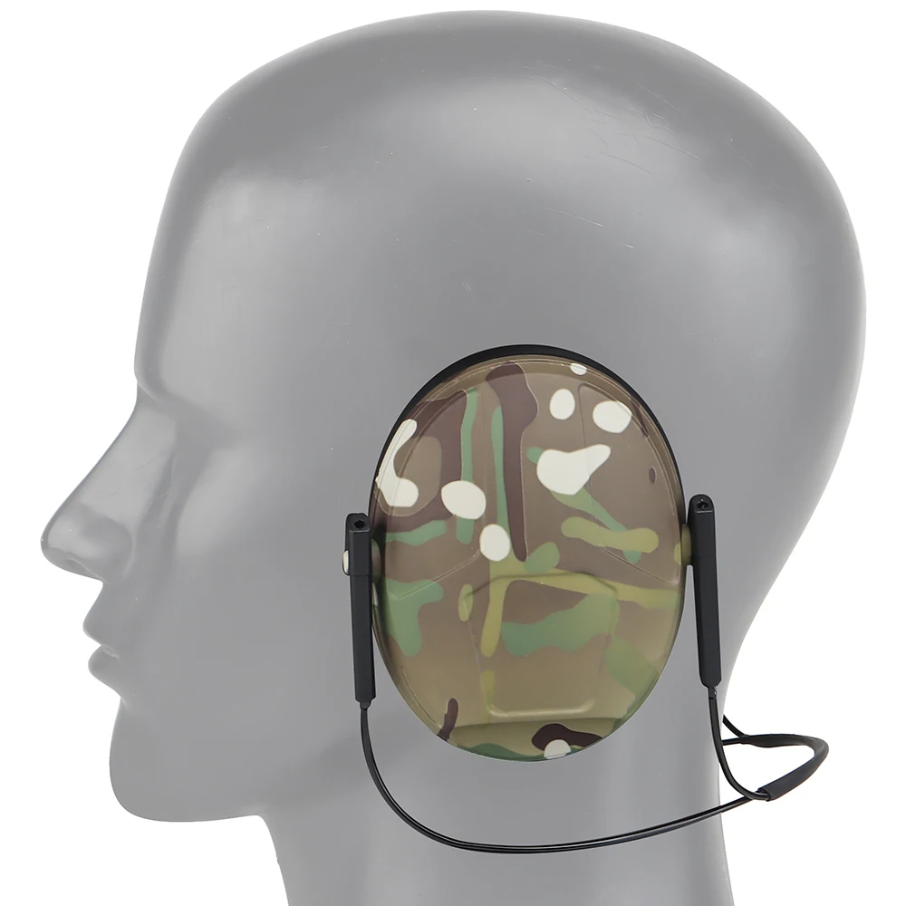 Tirador táctico IPSC montado en la parte trasera, auriculares con reducción de ruido, Protector de oreja, orejera, Tiro Militar, accesorios de Paintball - imagen 5