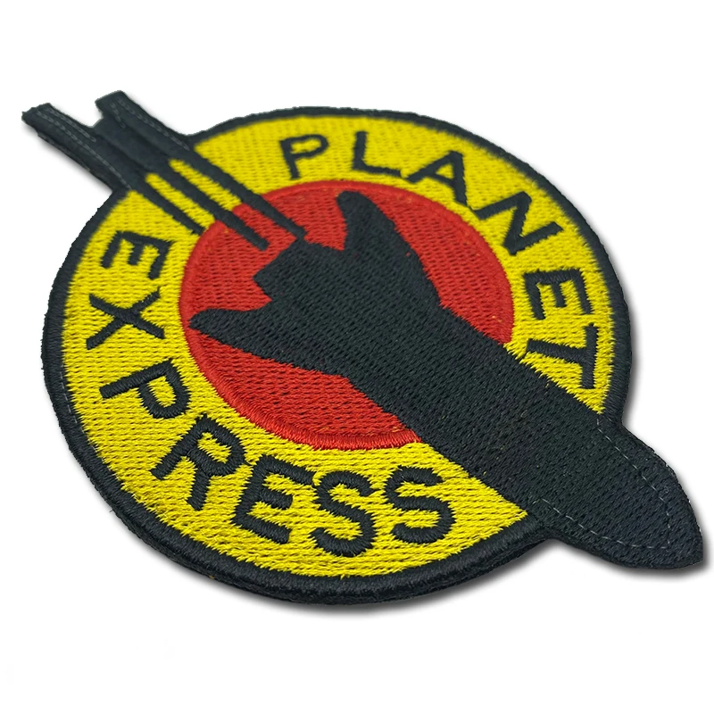 Parches PLANET EXPRESS, insignia táctica militar bordada de alta calidad, brazalete con gancho, palo 3D en chaqueta, mochila - imagen 4