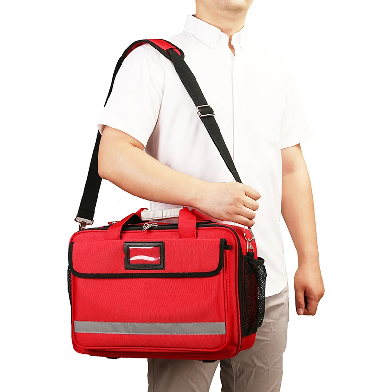 Bolsa médica de primeros auxilios para rescate de emergencia al aire libre, bolsa de gran capacidad vacía, impermeable, multibolsillo, bolsas de nailon para viajes deportivos - imagen 4