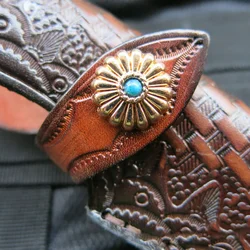 Hebilla turquesa, patrón de piel de serpiente, cuero genuino curtido vegetal, cuchillo recto pequeño, funda, funda militar para exteriores