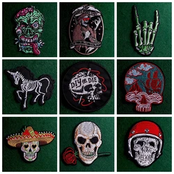 Parche militar calavera bordado para planchar o coser en ropa táctica