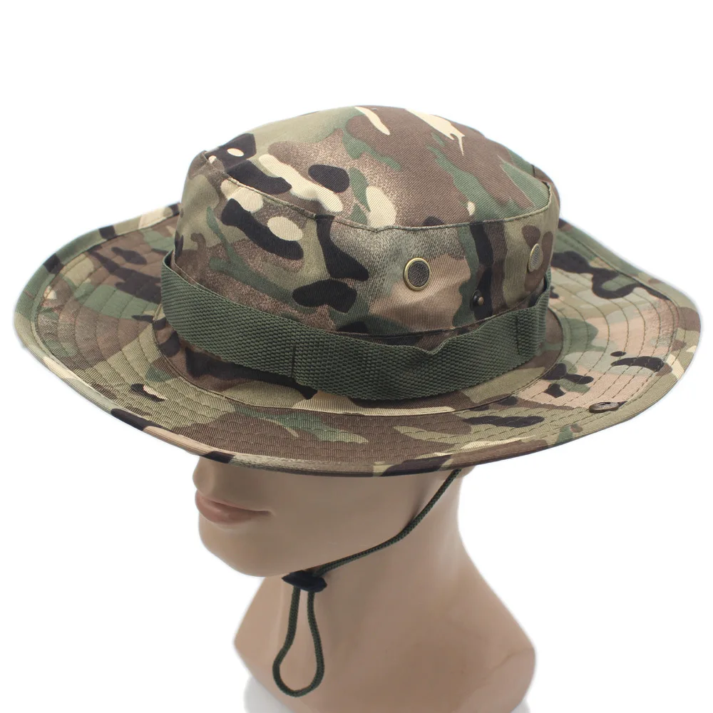 Sombrero Bonnie para deportes al aire libre, gorra transpirable de ala ancha para caza y pesca, sombrilla para escalar y acampar, gorra táctica militar plegable - imagen 5