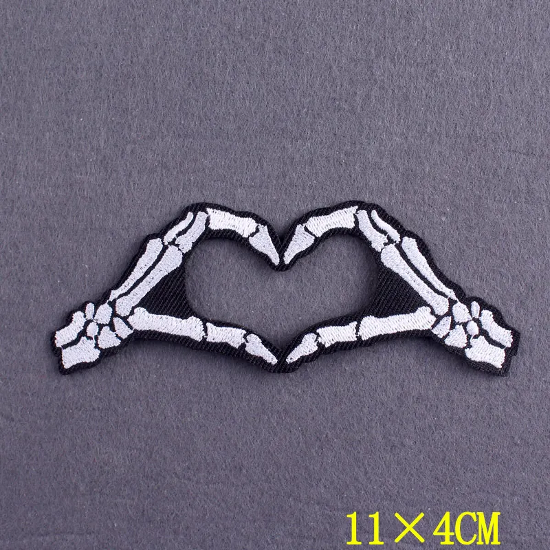 Parche bordado gótico para ropa, parches termoadhesivos de calavera para ropa, decoración de apliques de insignias en la mochila - imagen 5