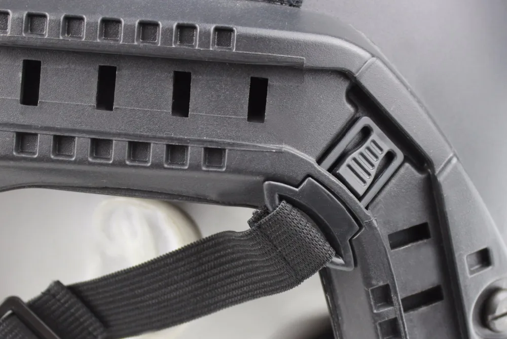 Máscara táctica de media cara con calavera, casco rápido de malla ajustable de Metal, accesorios de Paintball de combate Airsoft - imagen 5